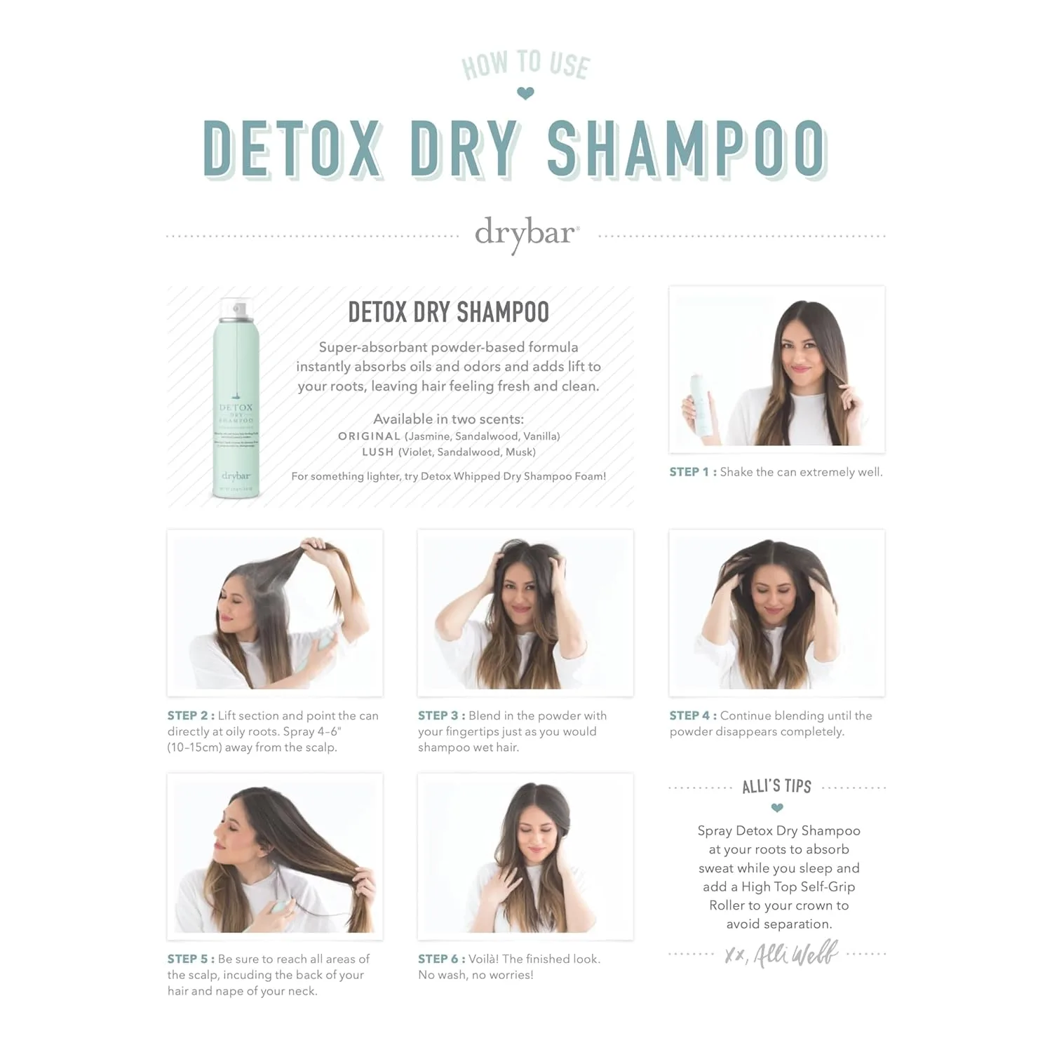 Набор из 3 сухих шампуней Drybar Detox Dry Shampoo (оригинальный, Lush, Coconut Colada) по 100 г каждый. — фото 4