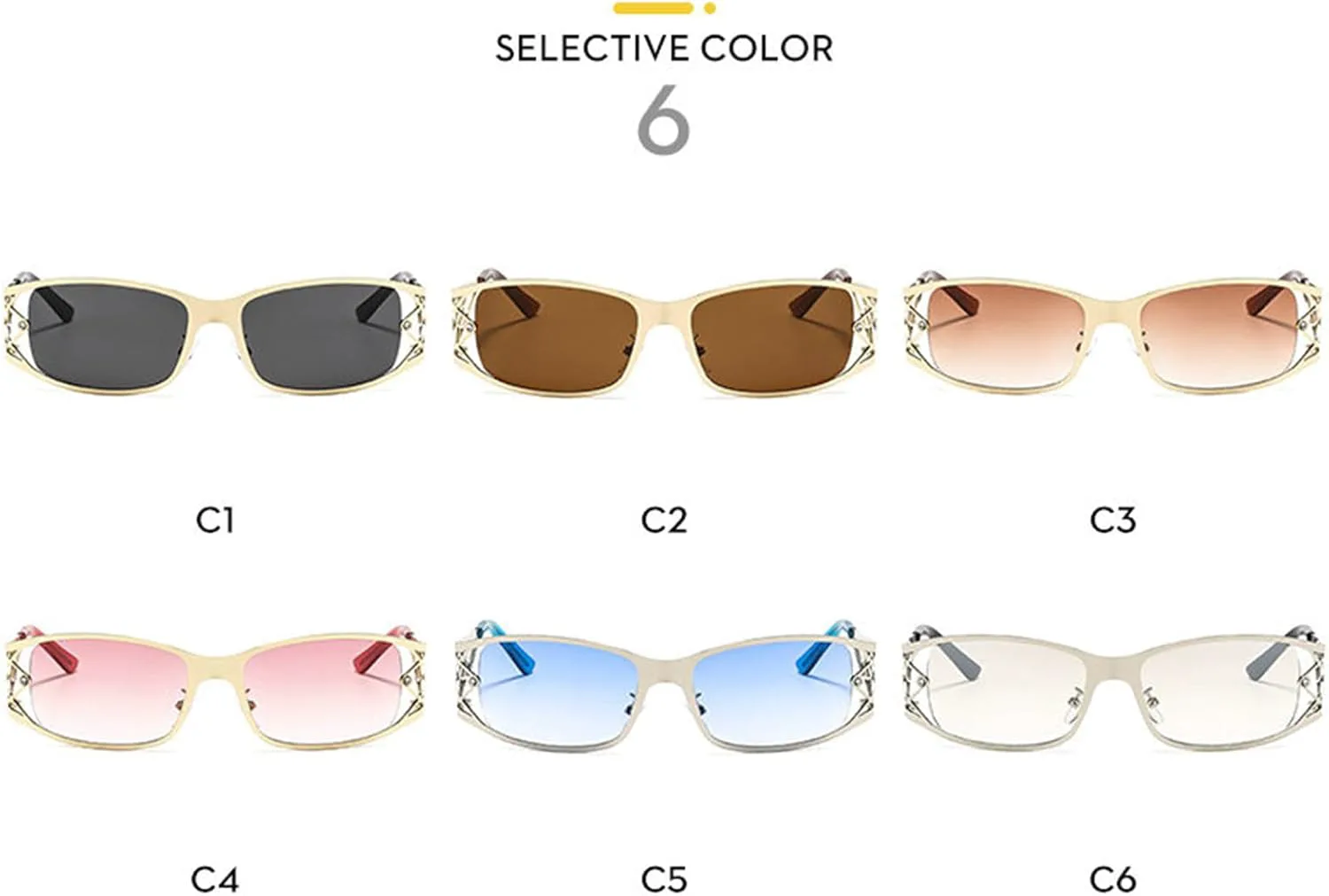 

Женские солнцезащитные очки Helena Y2K с обтекаемой формой, очки-маска конфетных цветов, солнцезащитные очки со стразами, защита от ультрафиолета UV400, C2