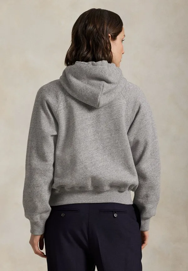 Худи укороченного кроя Polo Ralph Lauren, Dark Vintage Heather — фото 3