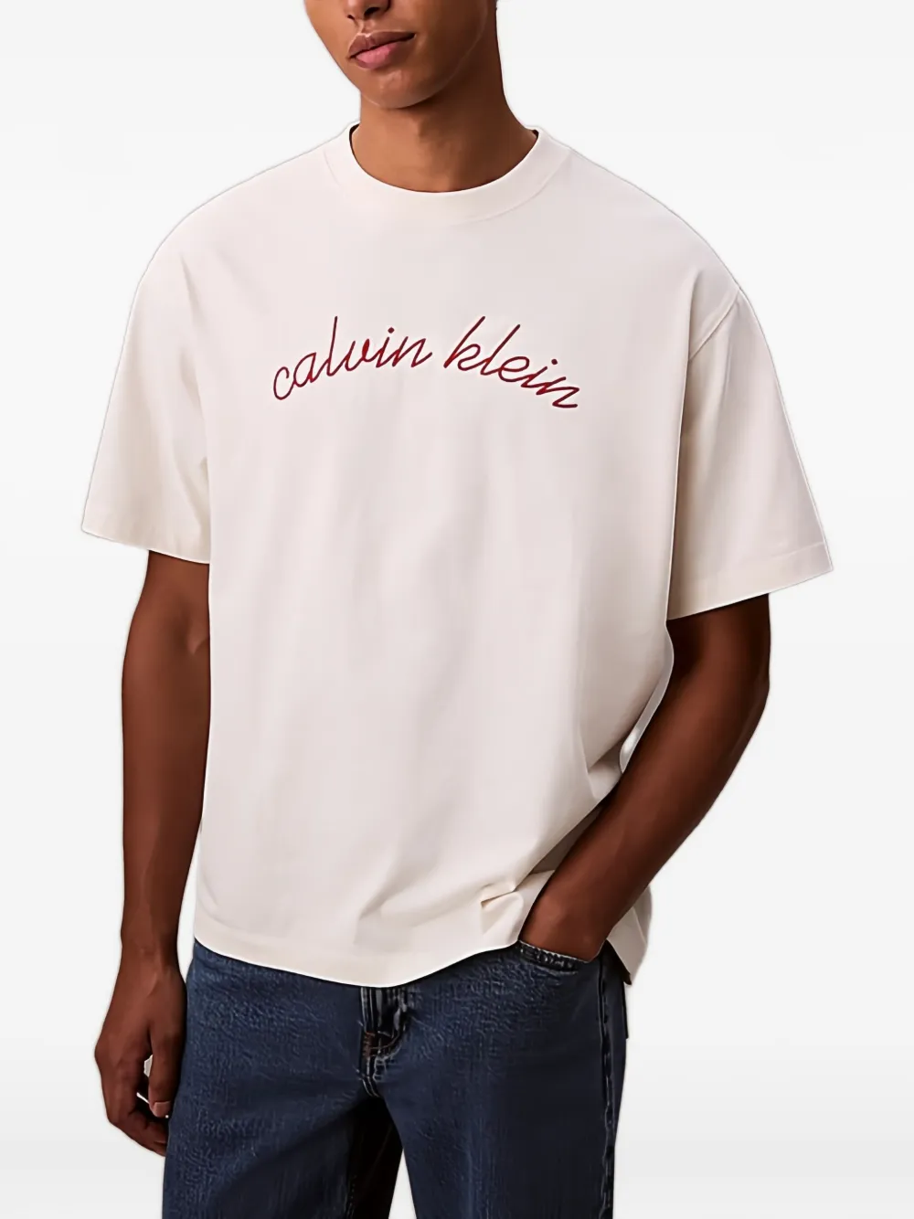 

Футболка с логотипом Calvin Klein, белый