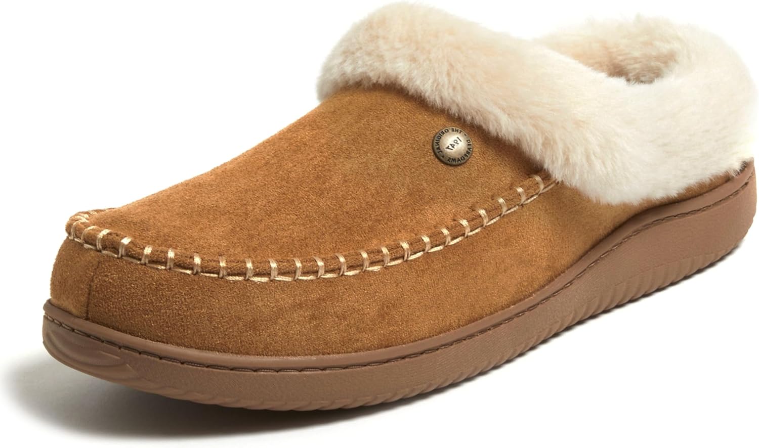 

Мужские домашние шлепанцы Dearfoams Baro с мемори-пеной для дома и улицы, Whiskey