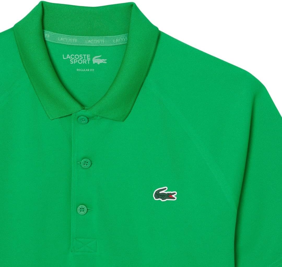 Lacoste мужская спортивная поло с коротким рукавом Regular Fit Green Croc, Bright Green — фото 4