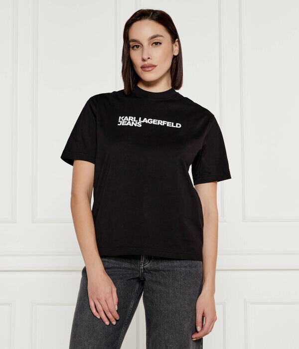 

Футболка женская Karl Lagerfeld Jeans с логотипом бренда, черный
