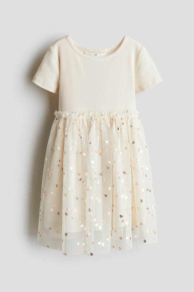

Платье с юбкой из тюля H&M, бежевый