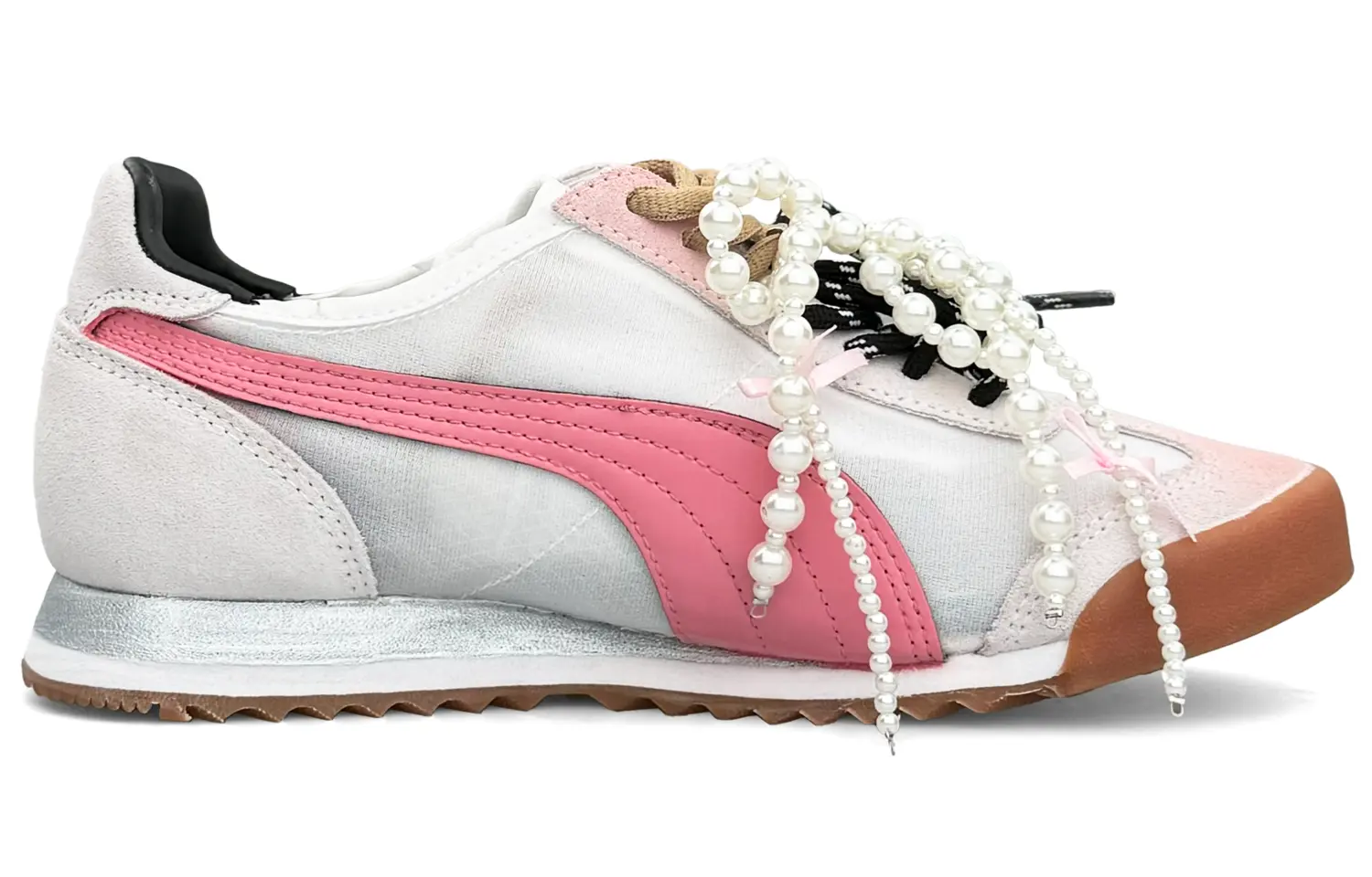 

Кроссовки Puma Roma Lifestyle Shoes Unisex Low-top Gray Pink Silver, розовый