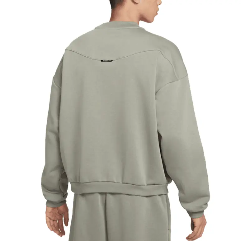 Nike Мужская толстовка светло-зеленого цвета с круглым вырезом, средней толщины — фото 3