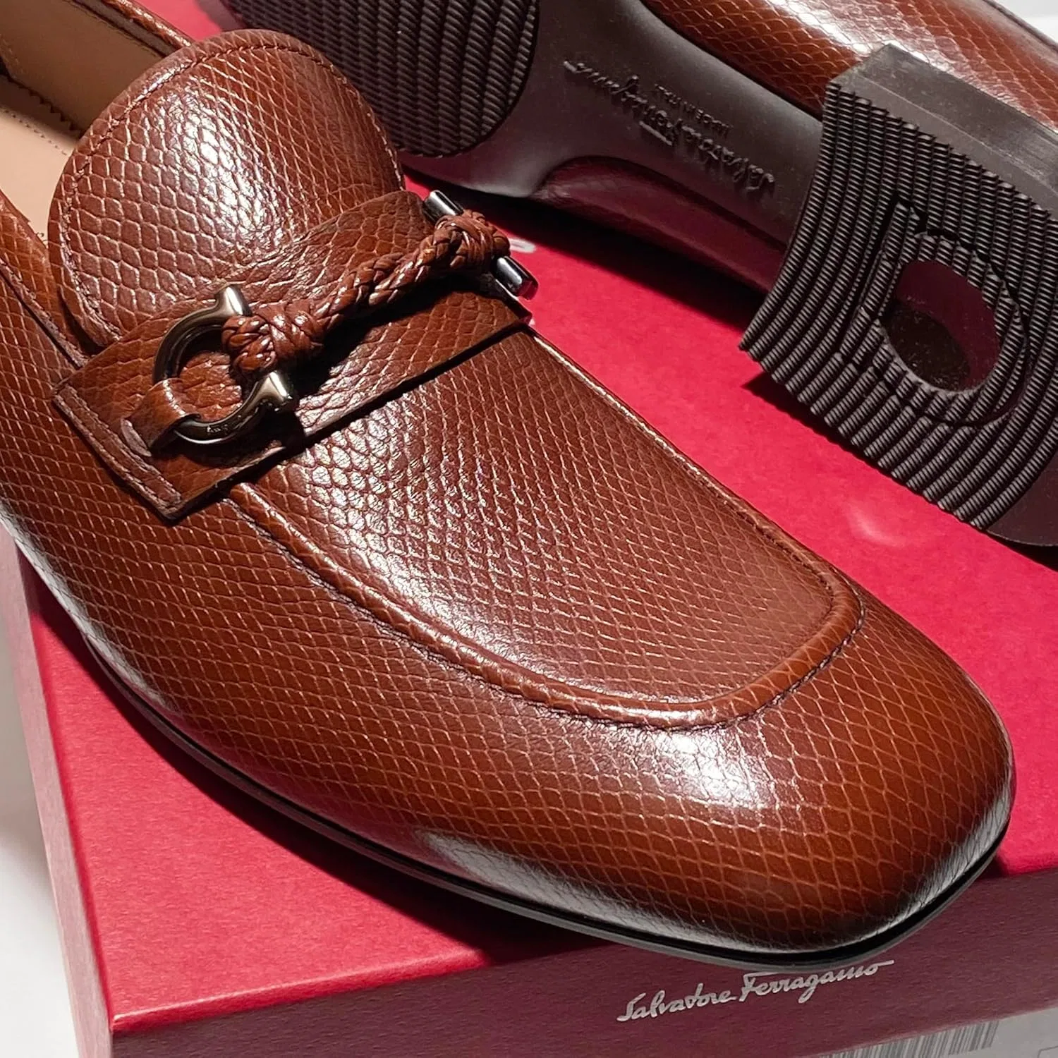 Лоферы мужские, Salvatore Ferragamo, коричневый — фото 2
