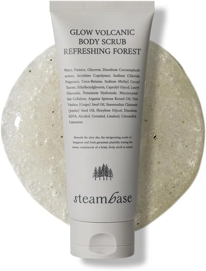 Скраб для тела STEAMBASE Glow Volcanic с вулканическим пеплом, 200 мл