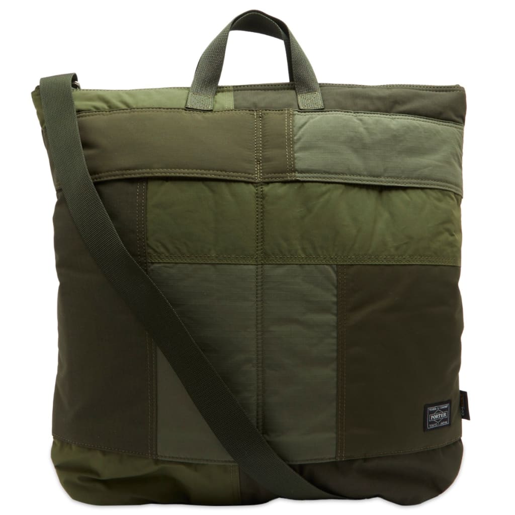 

X porter patchwork кордуровый шлем Comme Des Garçons Homme, зеленый