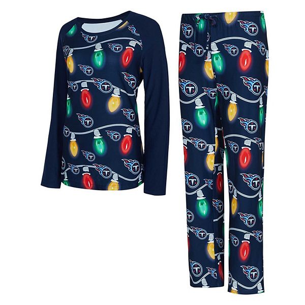 

Женский спортивный сет concepts sport navy tennessee titans garland: футболка с длинным рукавом реглан и брюки Unbranded