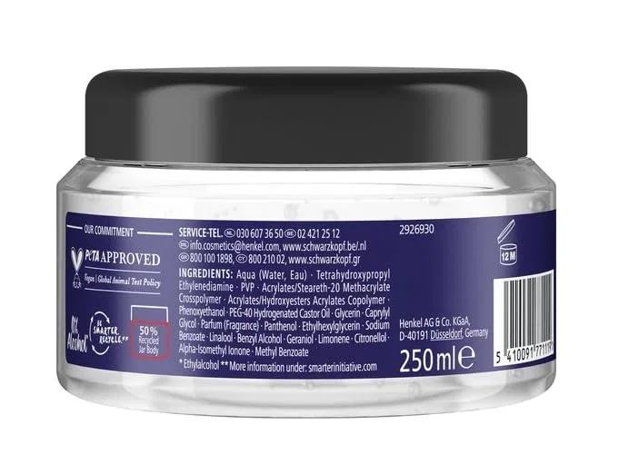 Набор из 6 гелей для укладки Taft Power Gel Titanium от Schwarzkopf, 250 мл Taft — фото 2