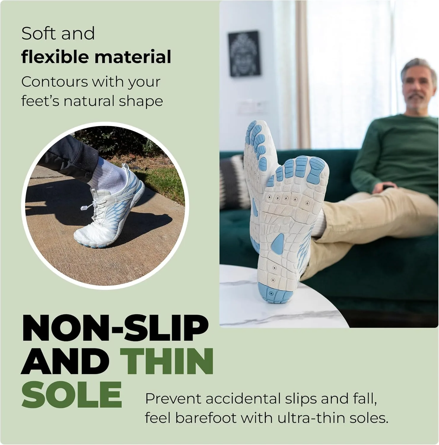 Кроссовки Походная обувь Lazuli Pro Barefoot Shoes, минималистичные, легкие и удобные, с поддержкой стопы, для бега поресеченной местности, походов, занятий в спортзале и ежедневной ежедневной программы (унисекс) Hike Footwear, синий — фото 3
