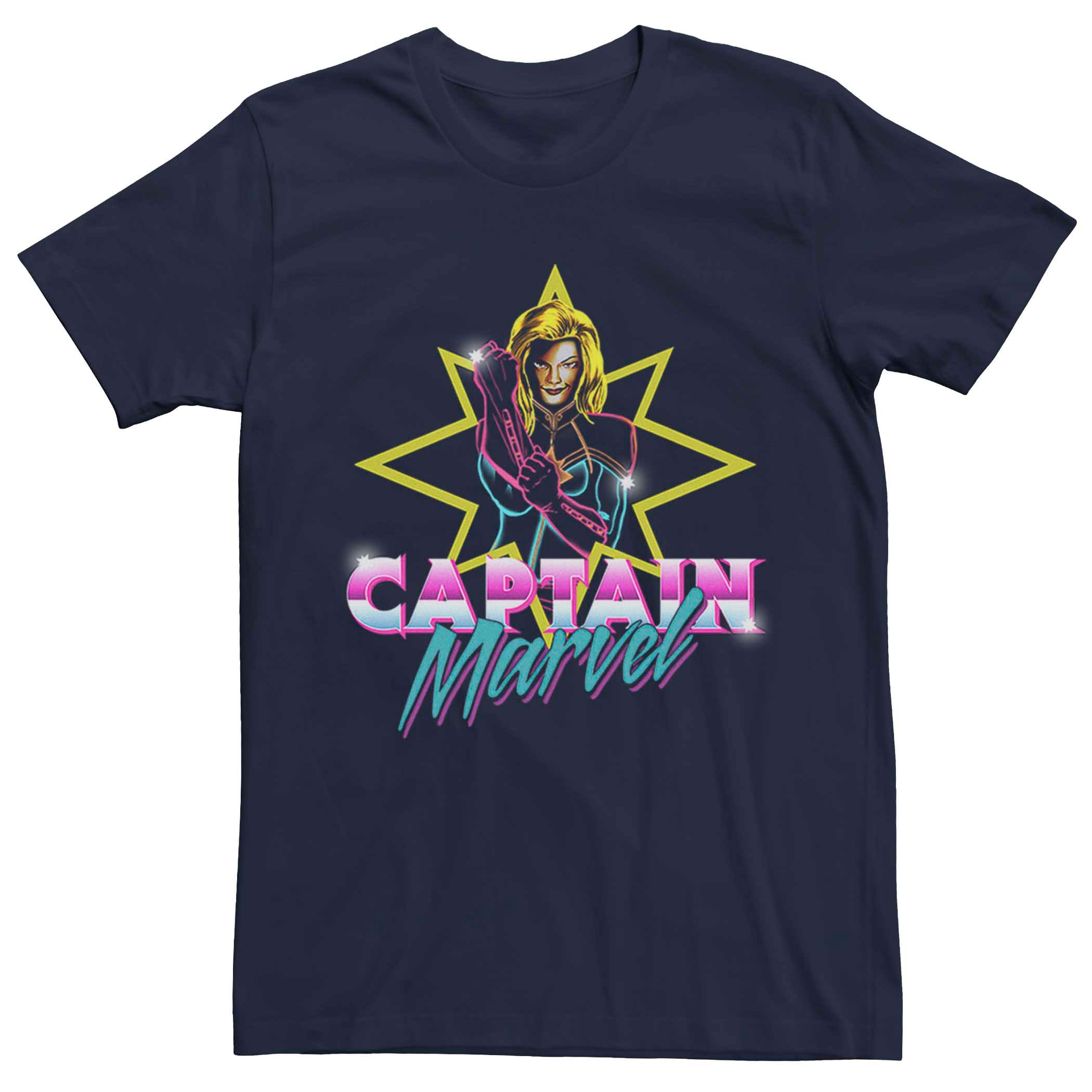 

Мужская футболка с неоновым рисунком Captain Marvel Licensed Character