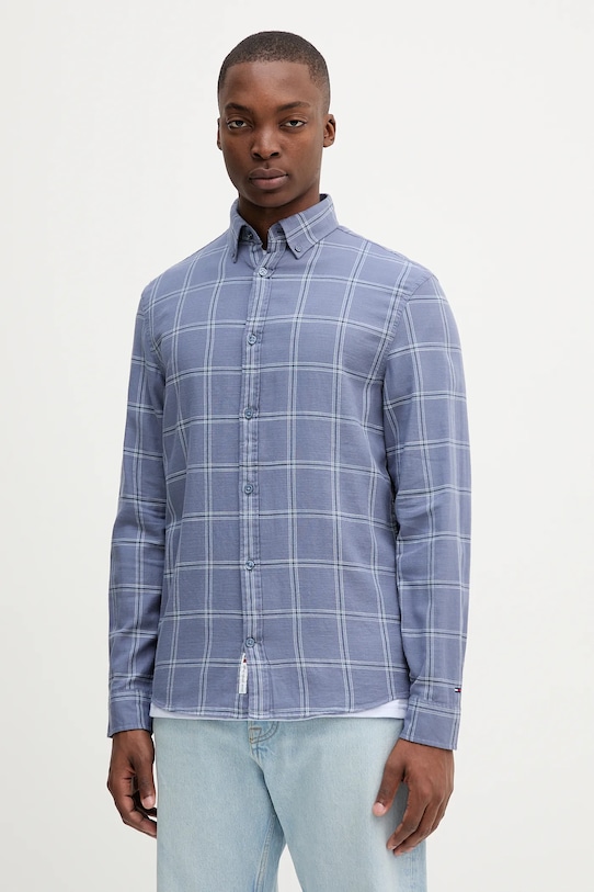

Хлопковая рубашка Tommy Jeans, синий