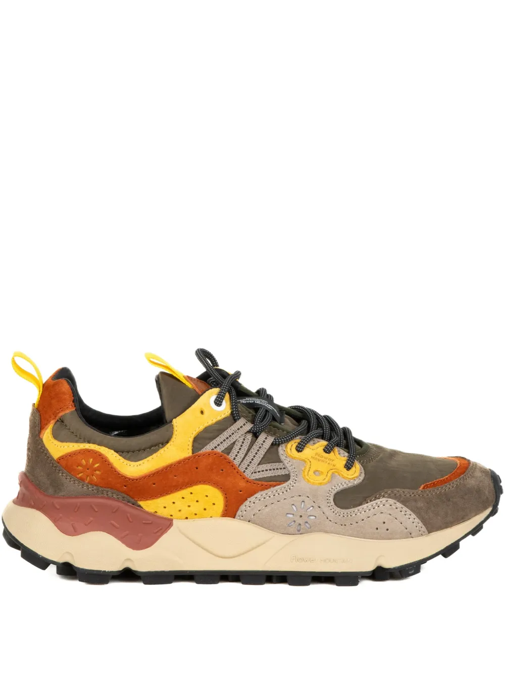 

Кроссовки с цветочными вставками Flower Mountain, коричневый