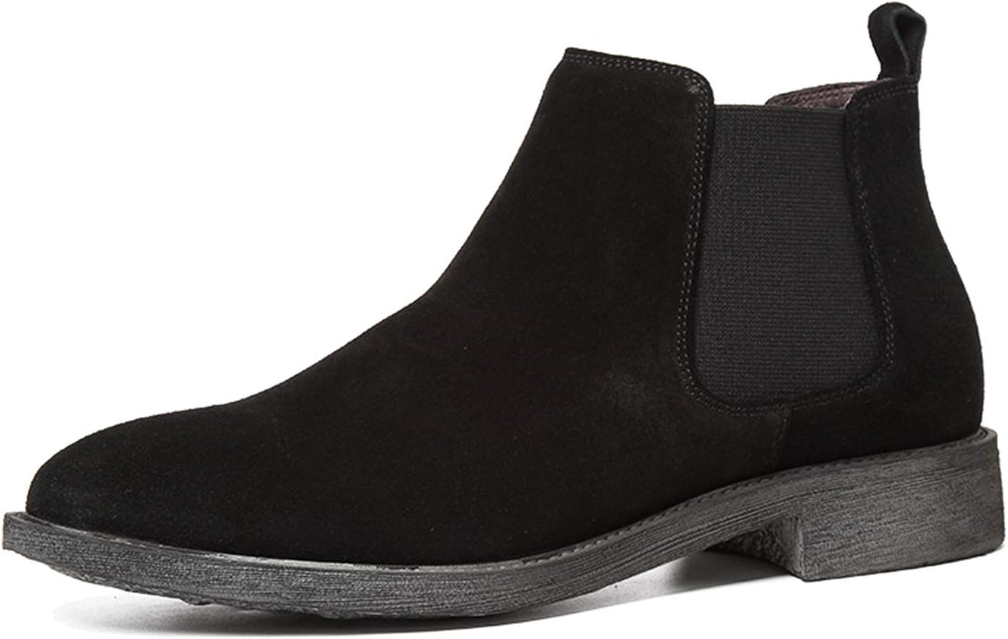 

Мужские ботинки до щиколотки Santimon Chelsea из замши, повседневные ботинки для мужчин, черные и оранжевые