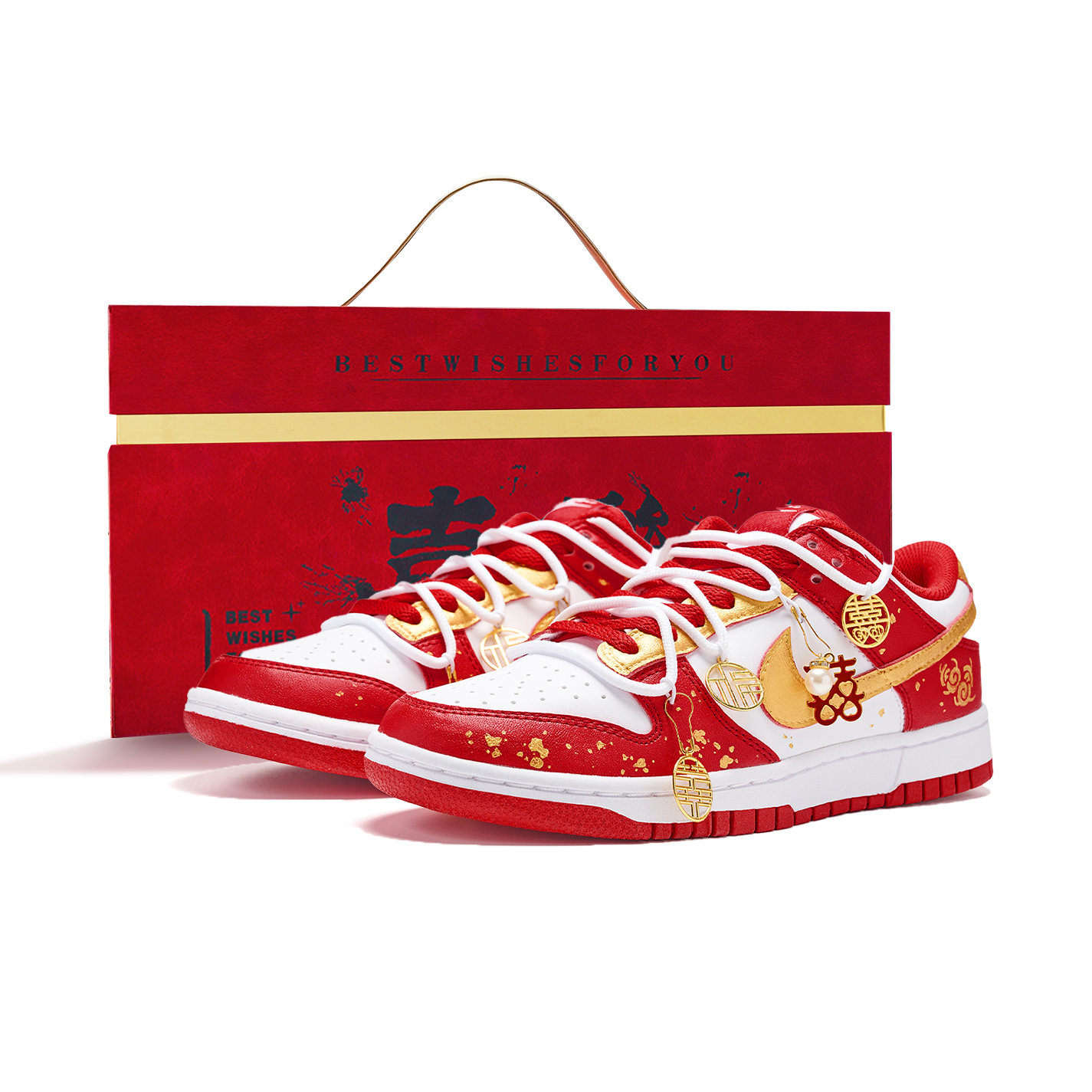 

Nike Кроссовки для скейтбординга Dunk Anti Slip, износостойкие, низкие, мужские, красные