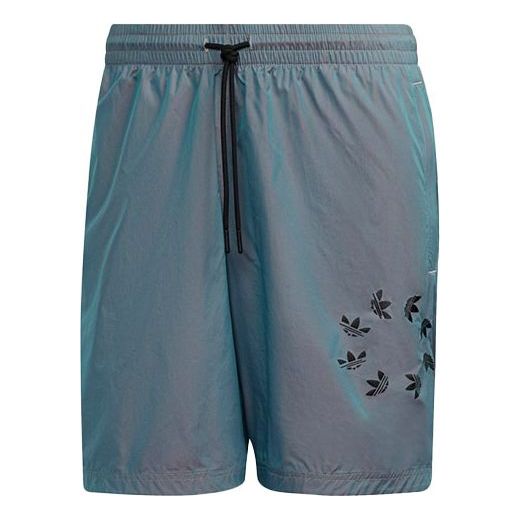 

Шорты originals st short hl logo colorful woven sports shorts gray blue Adidas, голубой