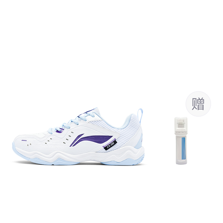 

LINING амортизирующие нескользящие износостойкие низкие бадминтонные туфли unisex белый синий фиолетовый