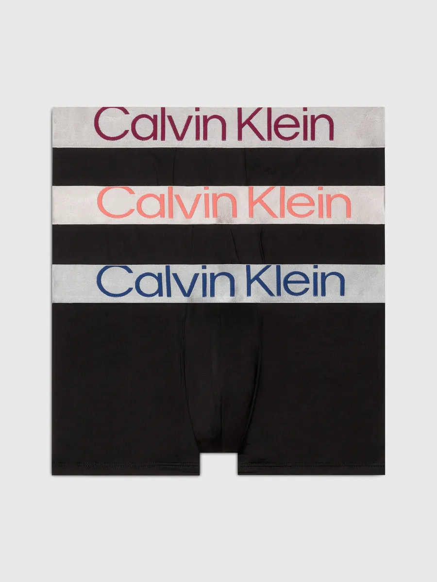 

Calvin Klein Underwear Трусы "LOW RISE TRUNK 3PK" (3 шт. в упаковке, 3 шт. в упаковке), с эластичным поясом с логотипом, цвет B- Nvy Pny, Prpl Pot, Calyp Crl Lgs