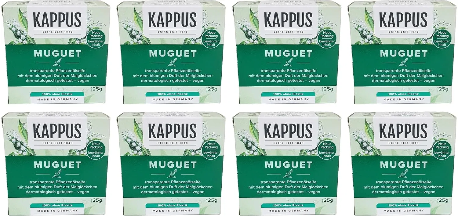 Мыло Kappus Muguet Ландыш 8 x 125 г, упаковка из 8 штук Generisch