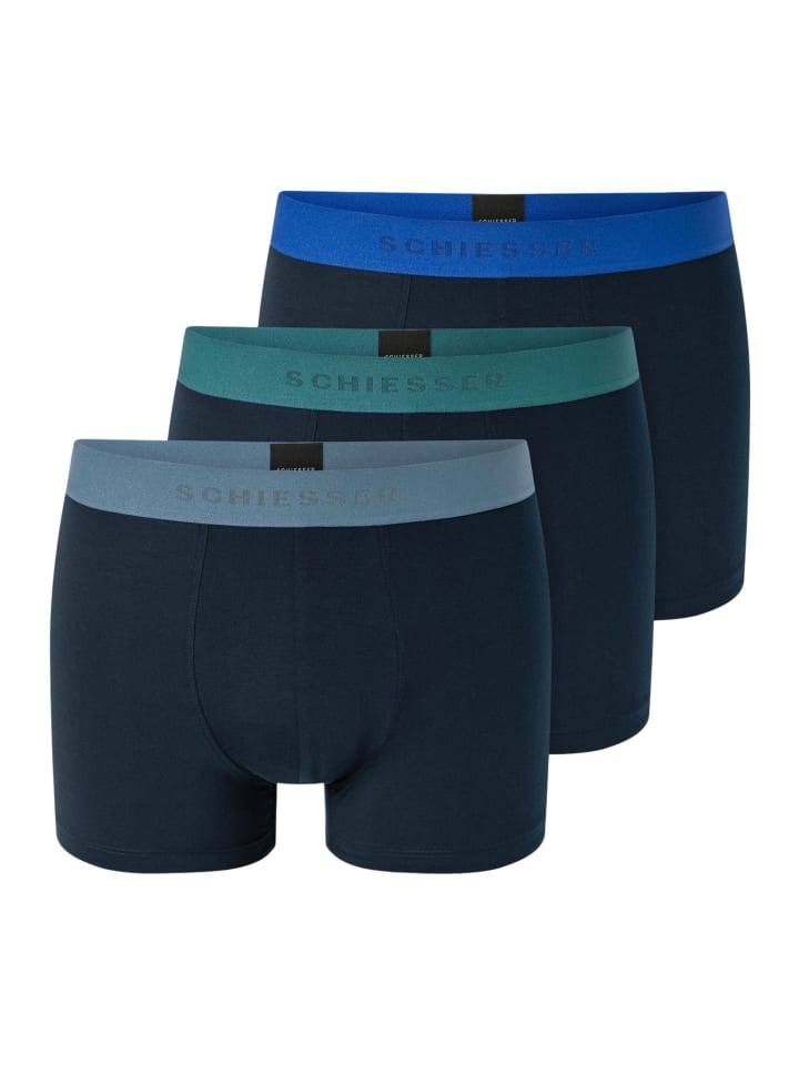 

Schiesser Ретро шорты/брюки из органического хлопка 95/5 темно-синего цвета