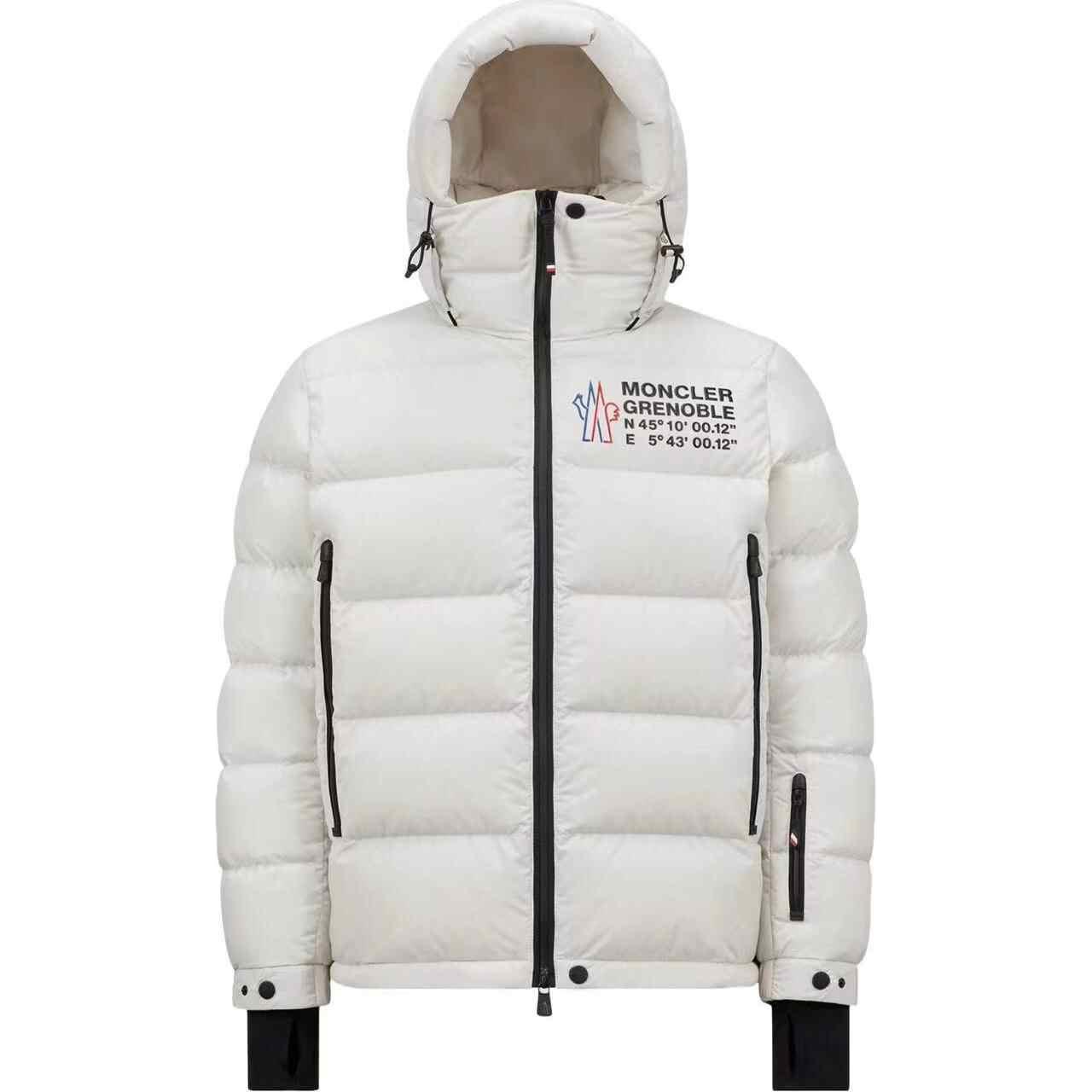 

Moncler Grenoble Изорно лыжная куртка, White