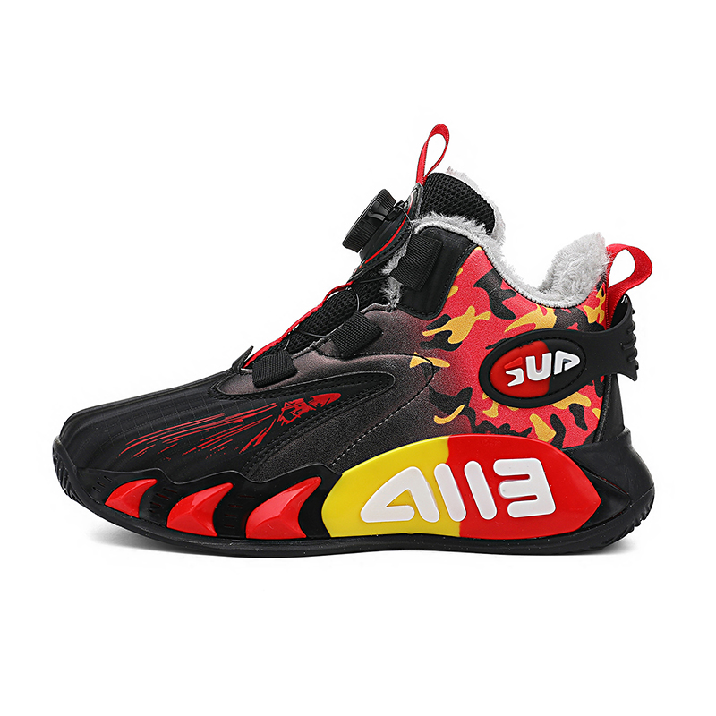 

Детские баскетбольные кроссовки Kids IMAU, A8335 черный красный[Fleece-Lined]