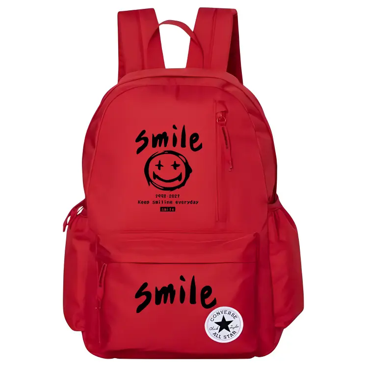 

Converse Полиэстеровый рюкзак обычный унисекс красный, Smile 2