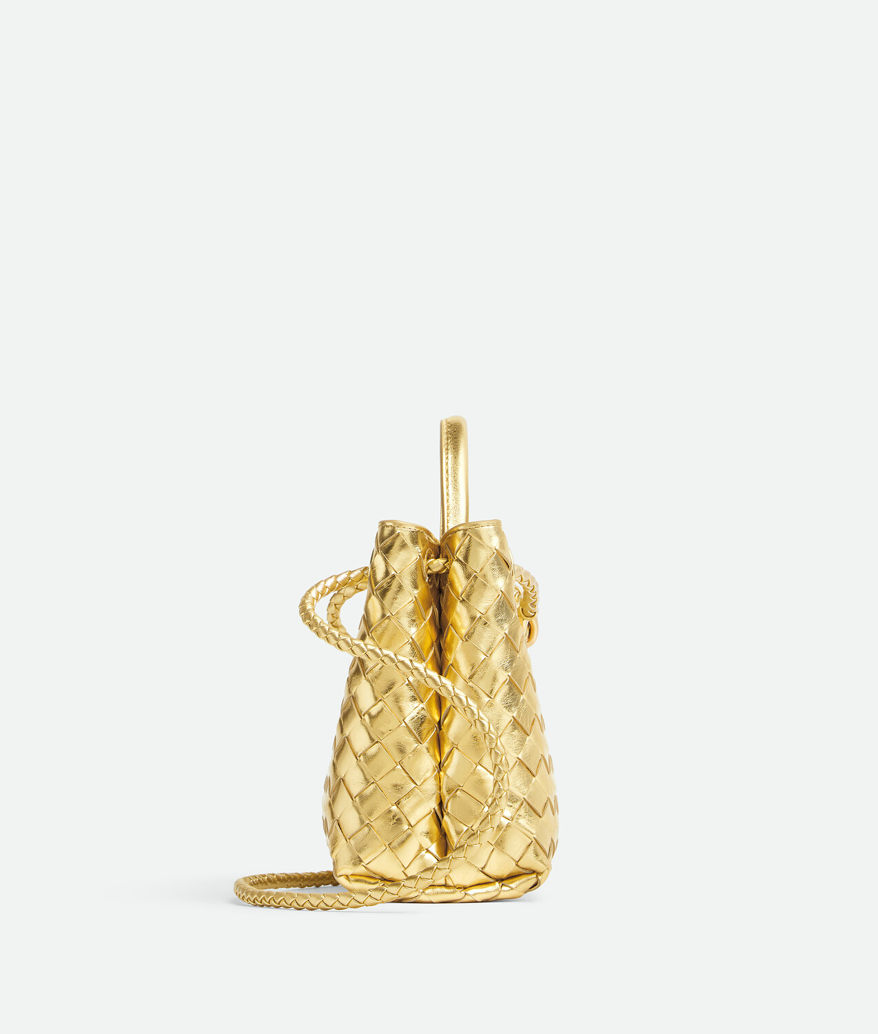 Маленькая andiamo BOTTEGA VENETA, золото — фото 4