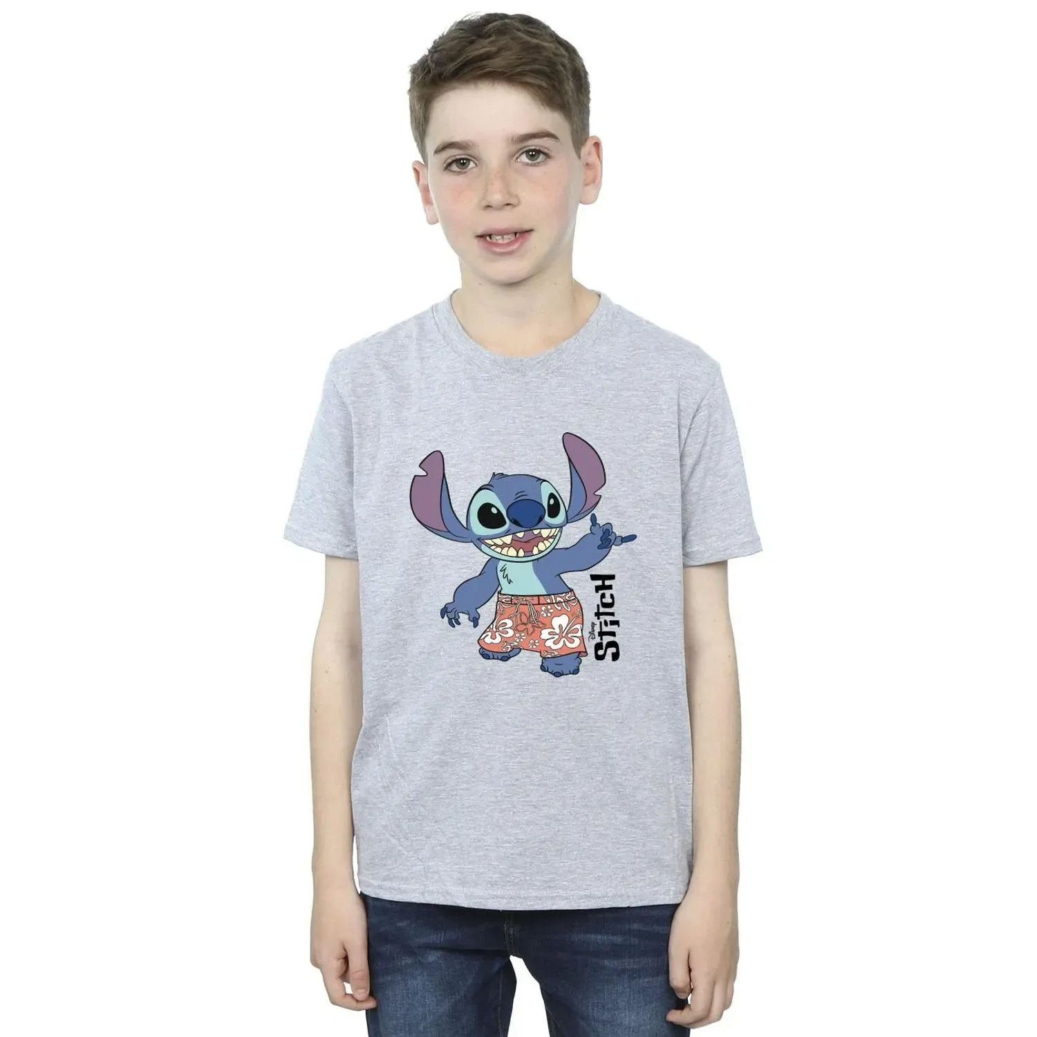 Футболка с принтом Lilo & Stitch Disney, серый — фото 2