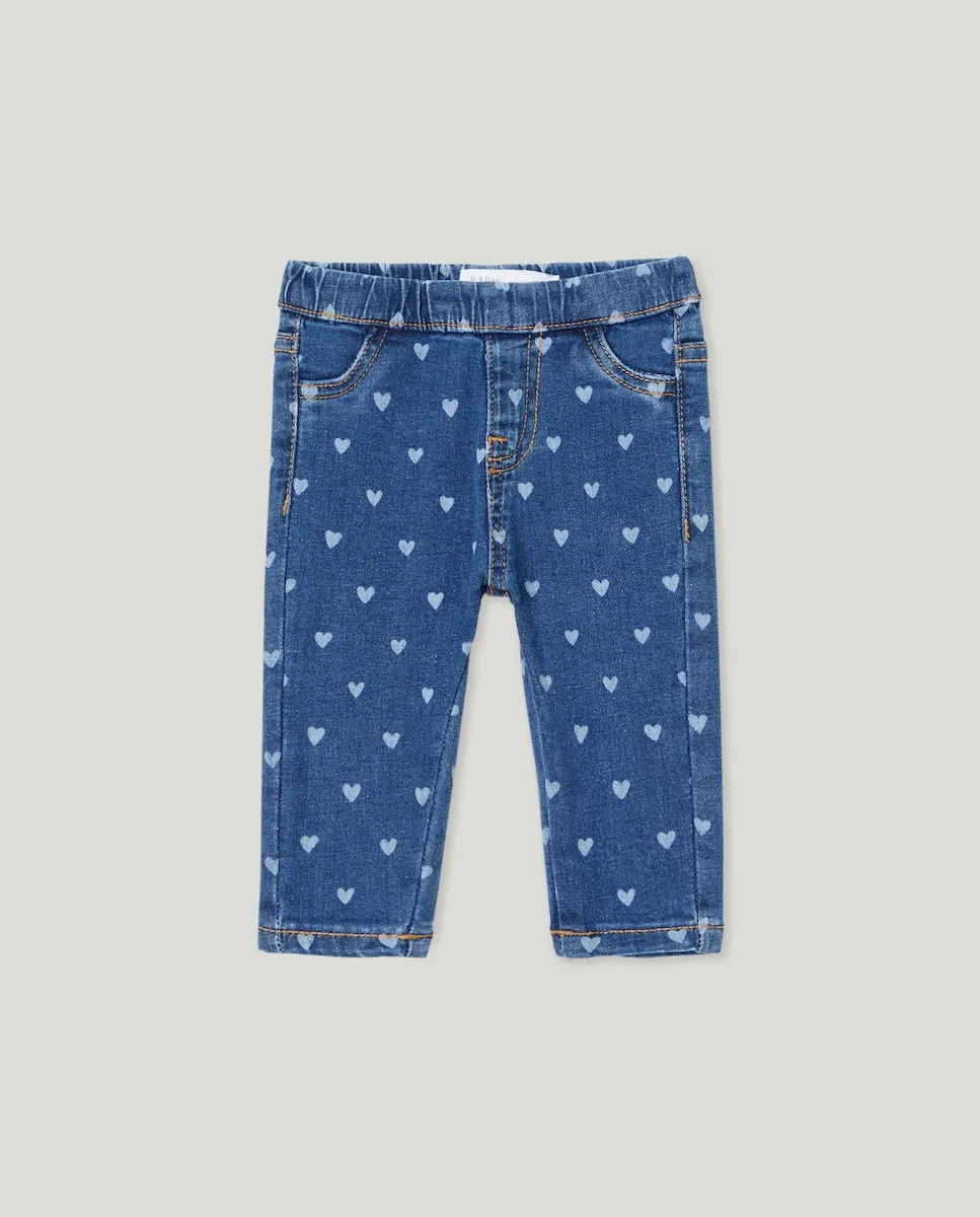 

Джинсы-леггинсы с фантазийным узором для маленькой девочки Baby El Corte Inglés, синий