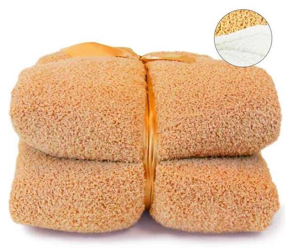 

Покрывало Unique Living Douwe, 200x1x150 см цвет braun/orange