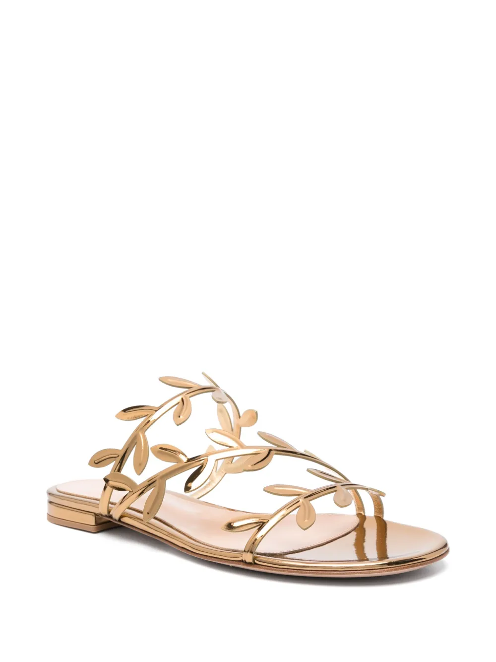 Сандалии Flavia на плоской подошве Gianvito Rossi, золотой — фото 2
