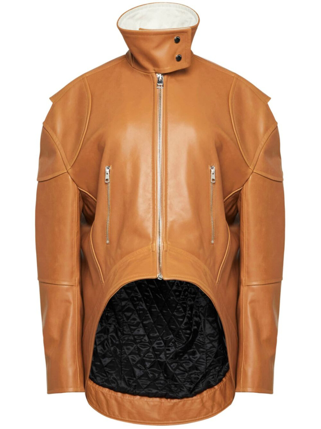 

JW Anderson куртка с высоким воротником и закругленным подолом, коричневый