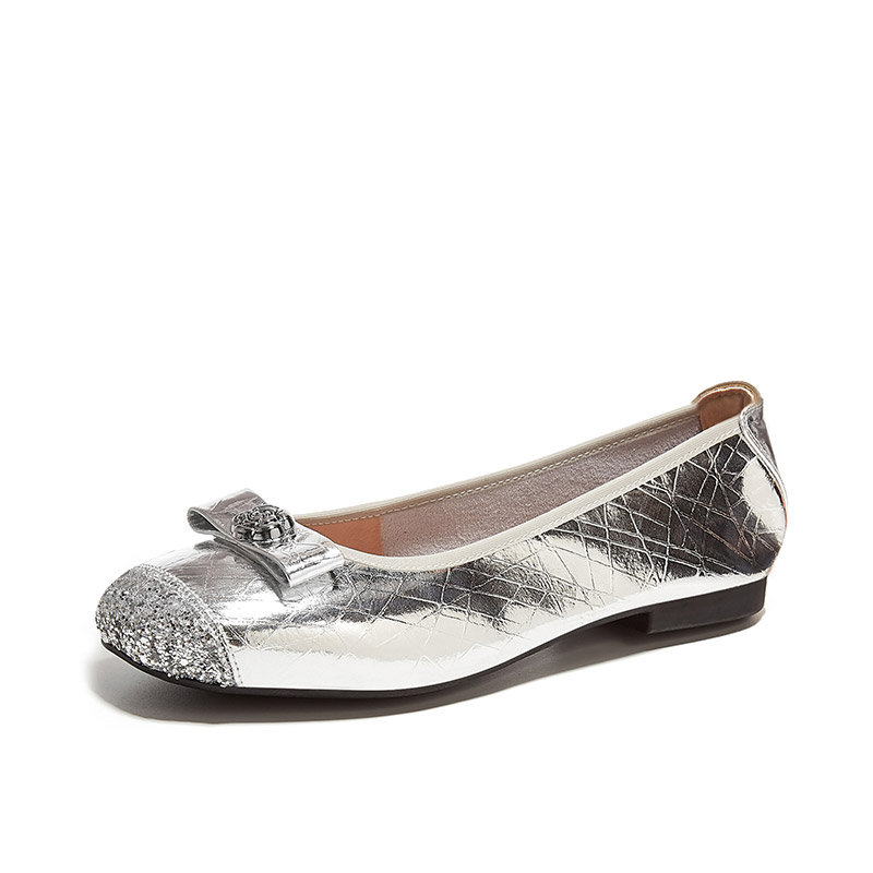Повседневные туфли женские QUICHESHOES, серебристые