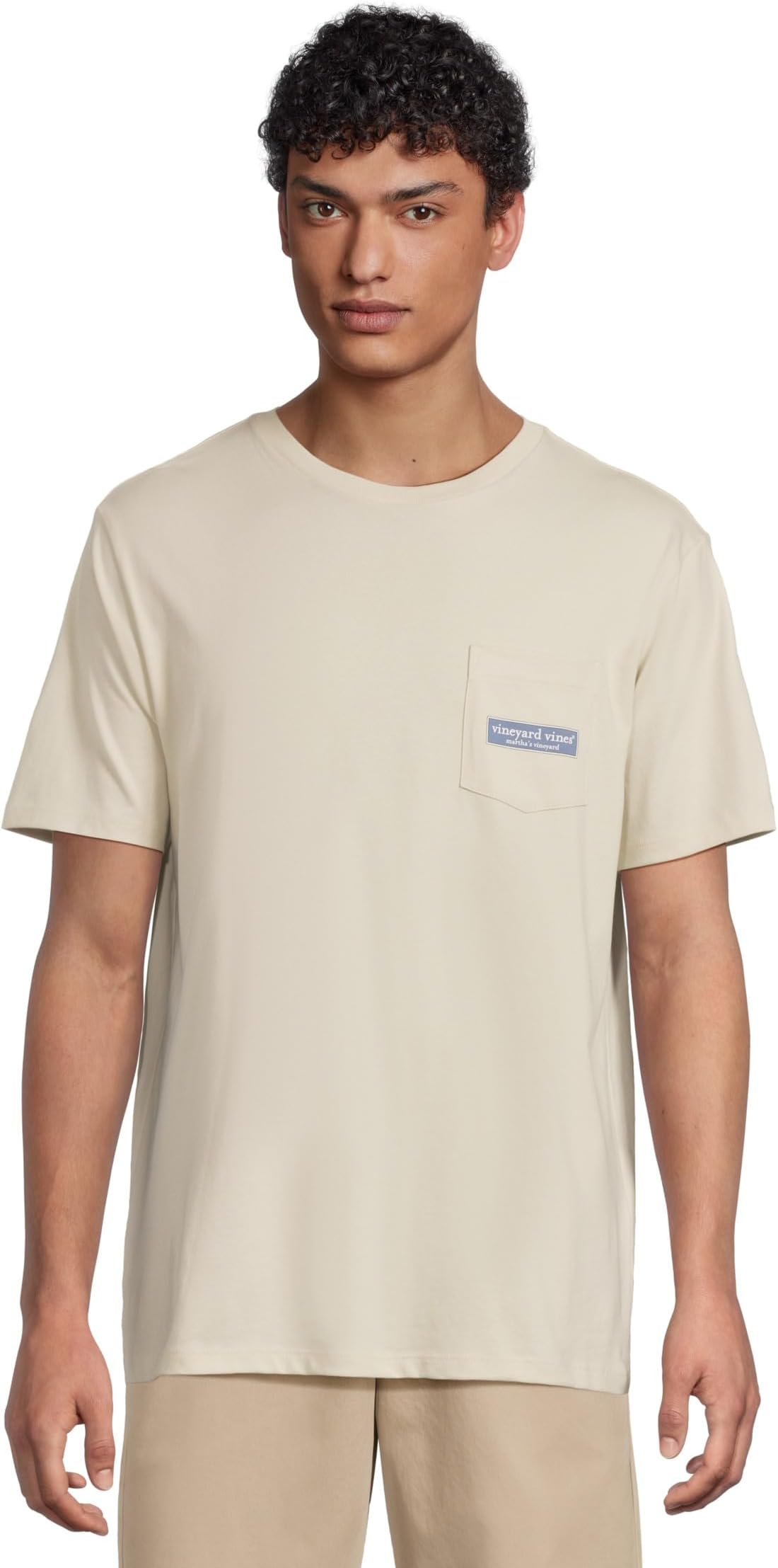 

Футболка Vineyard Vines Classic Logo Box Short Sleeve Tee, цвет Stone
