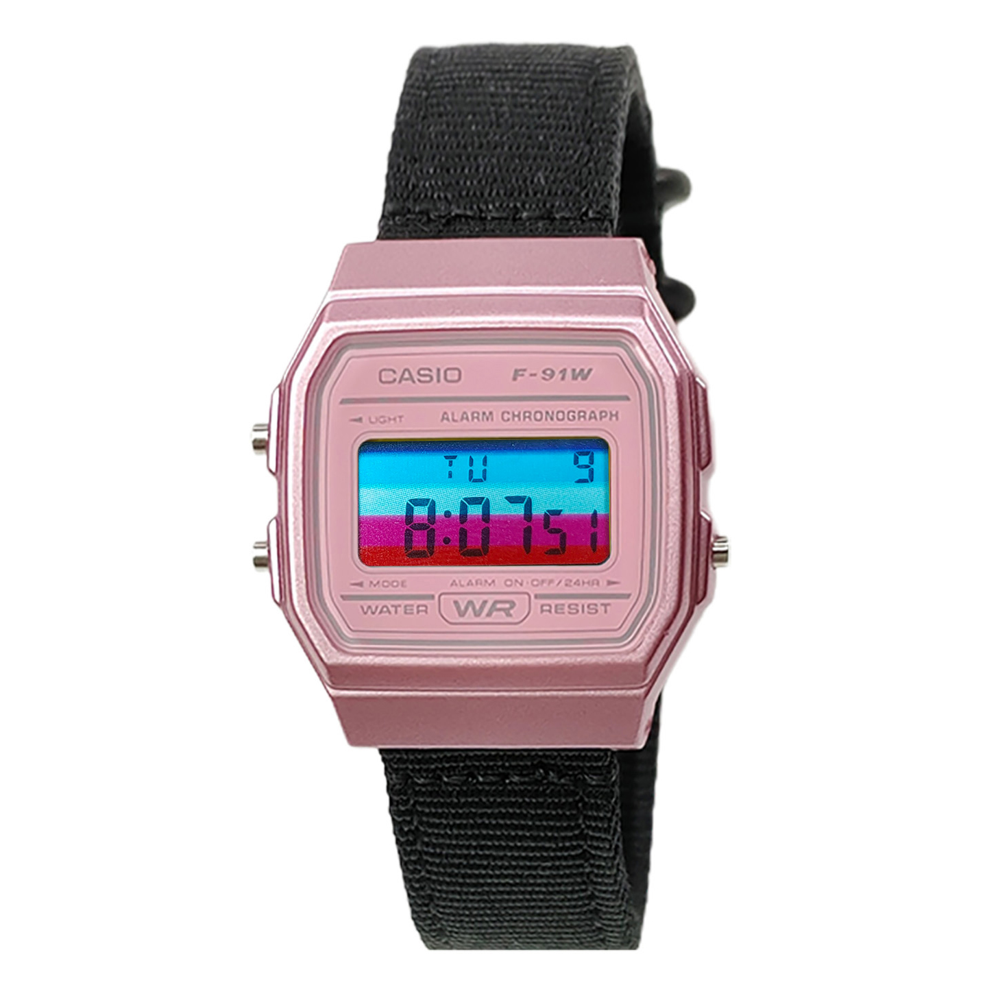 

CASIO Часы Retrofit Series Quartz Movement Nylon Strap Watch Men's Watch Pink Watch Dial