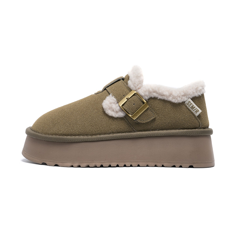 SEMIR Тёплые женские зимние сапоги на 7-сантиметровом каблуке Camel, цвет Camel — фото 3