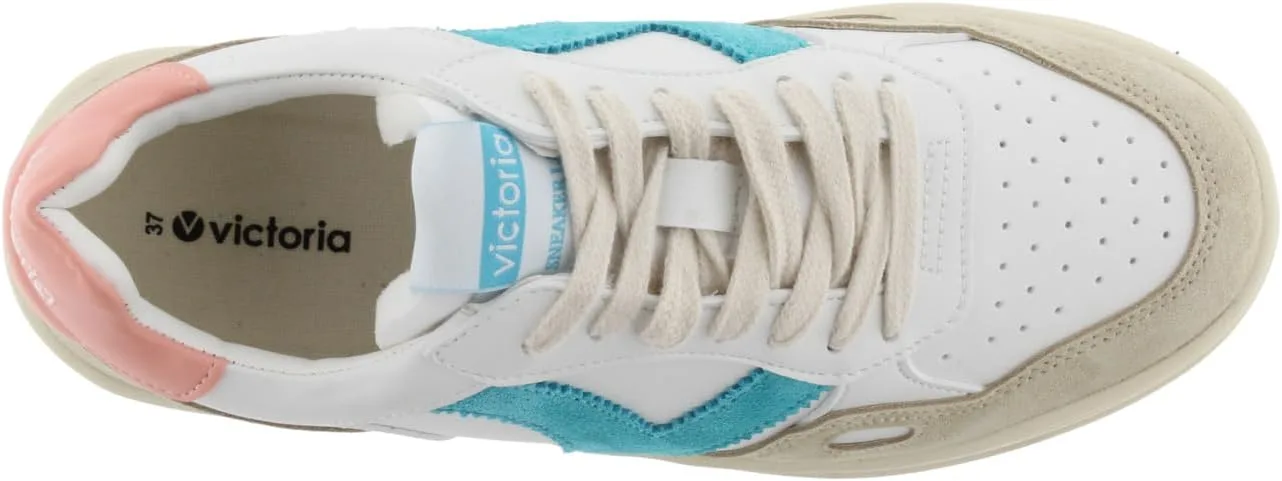 Кроссовки Victoria Low-Top Unisex Seul Leather Effect & Colored & Split Leather Parts in Contrast 1257101 для взрослых — фото 4