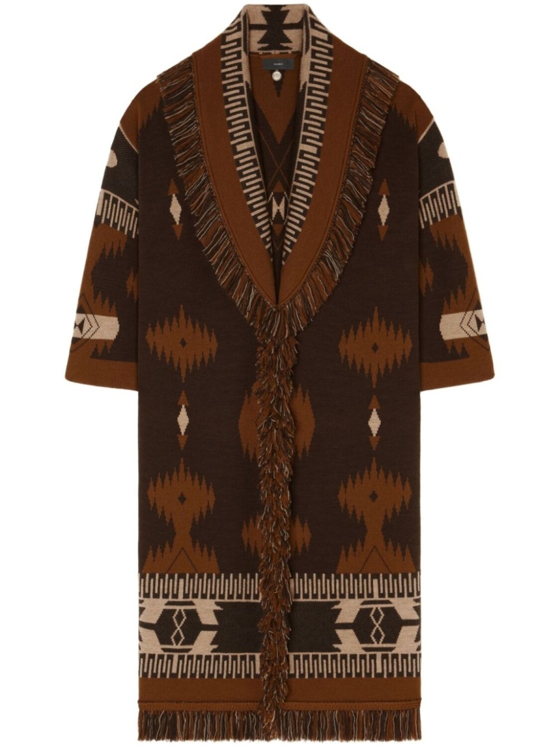 

Alanui жаккардовое пальто Icon, коричневый