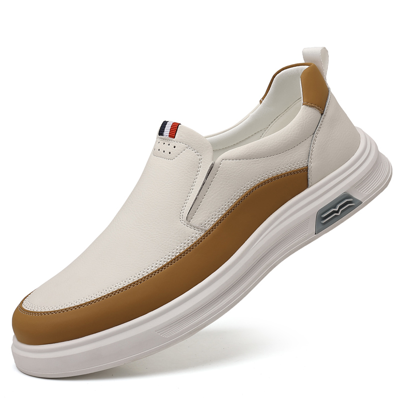 

POPULAR ROUSE PR Мужские повседневные кроссовки бело-желтые, цвет White Yellow