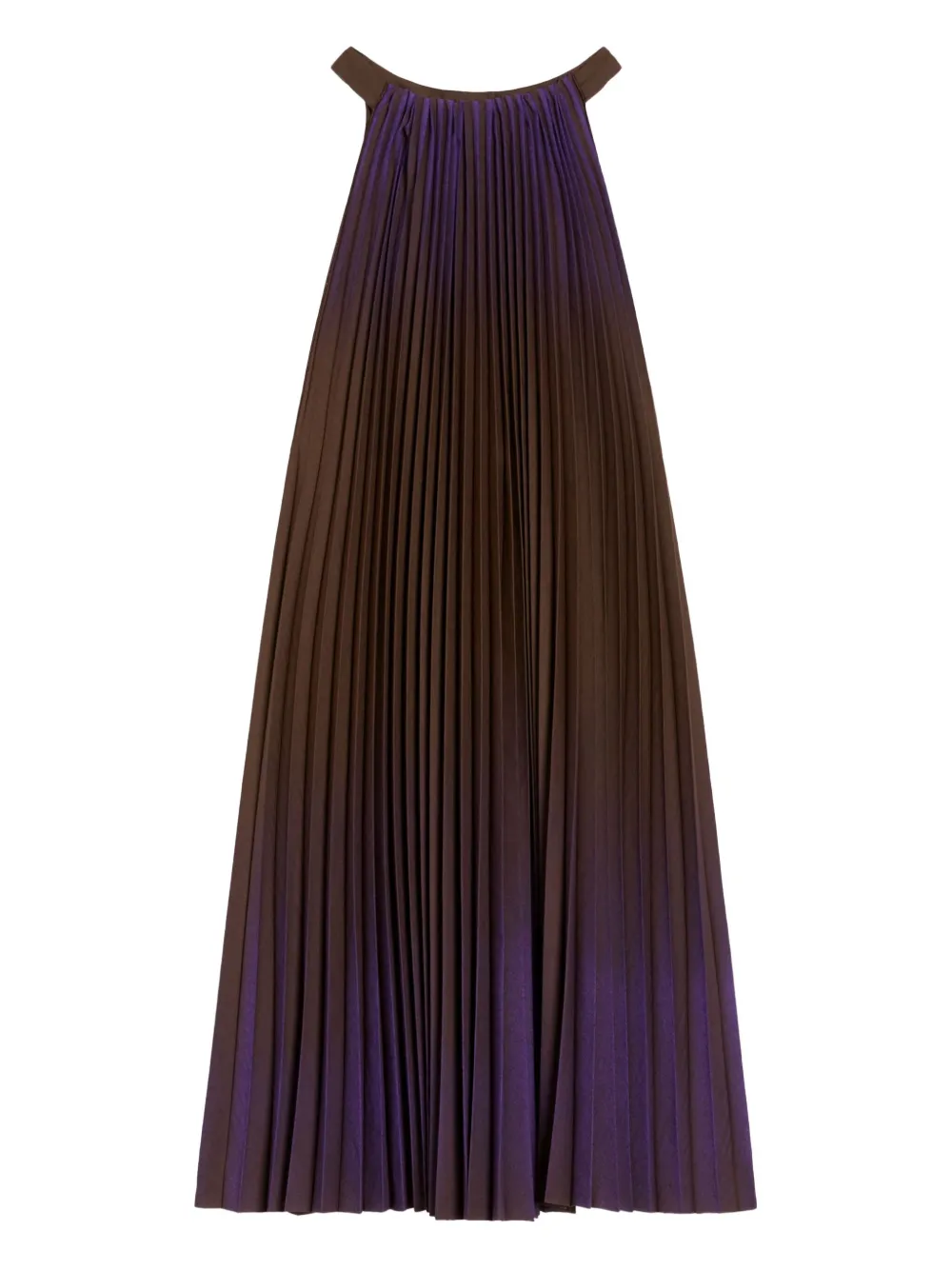 

Мини-платье из плиссированной ткани Cellula MAX MARA, коричневый