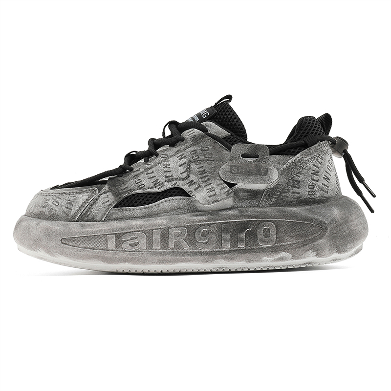 

Дистированные кроссовки Slip Resistant Abrasion Resistant Low top Chunky Sneakers мужские BAOZAOGONGYANG, junp-7036 черный