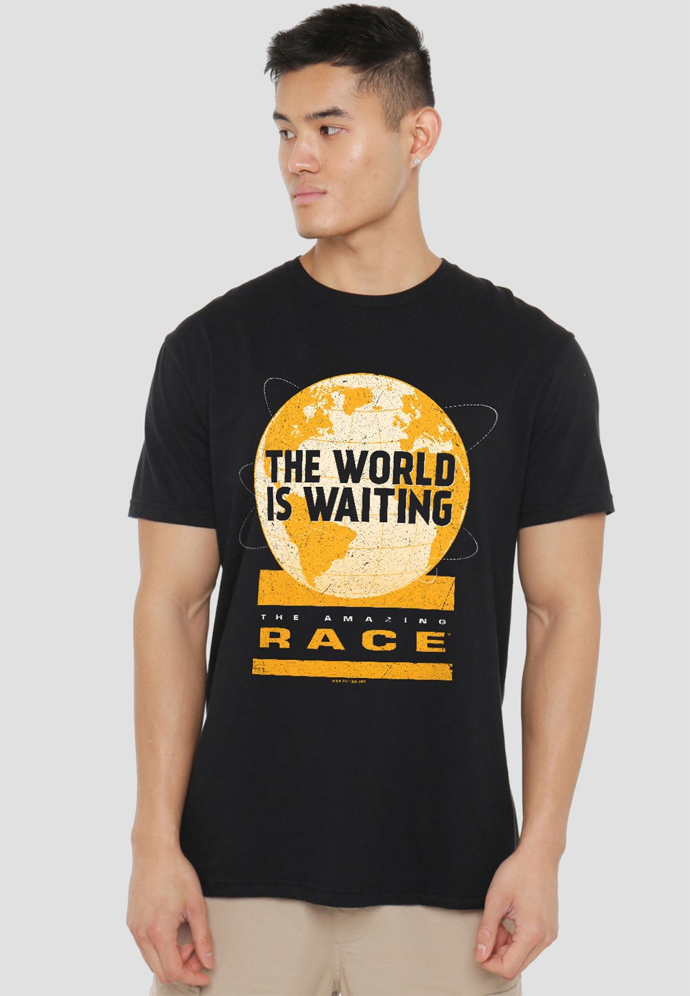 

Футболка с принтом AMAZING RACE WAITING WORLD Cotton Soul, черный