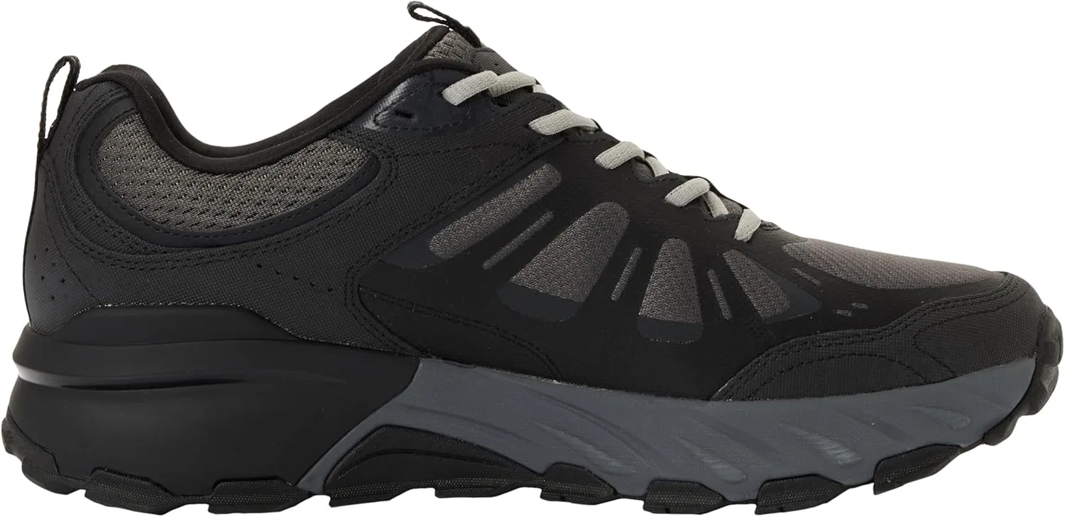 Мужские кроссовки Skechers Max Protect Sherwood Ridge, Black Leather Synthetic Charcoal Trim — фото 4