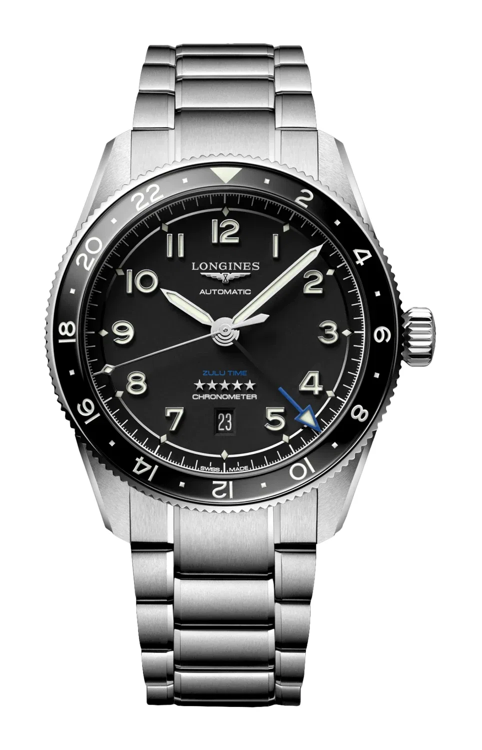 ЛОНЖИН СПИРИТ ЗУЛУ ТАЙМ - L3.812.4.53.6 LONGINES, черный