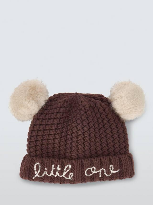 

Детская вязаная шапочка Baby Little One John Lewis, Brown