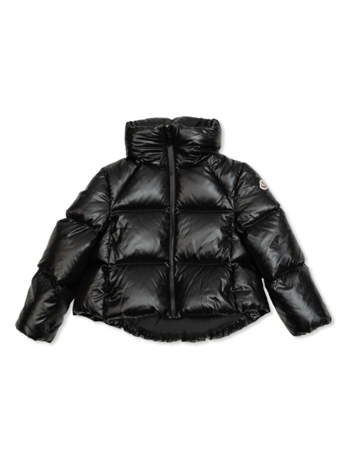 

Moncler Enfant куртка с логотипом-нашивкой, черный