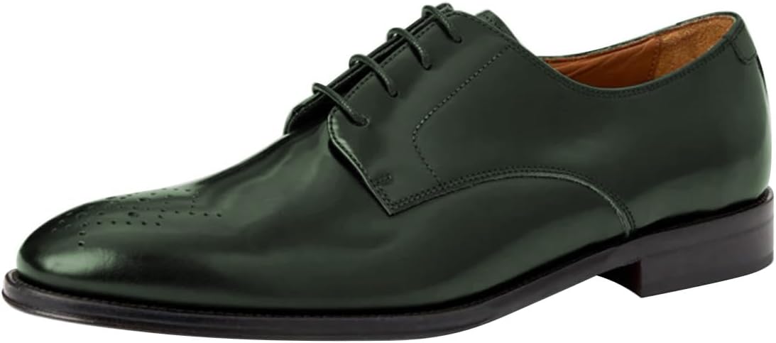 

Мужские современные дышащие оксфорды FSJ с круглым носком, низким квадратным каблуком, шнуровкой, стильные броги для делового и официального повседневного ношения, размер 4-16 US, зеленый